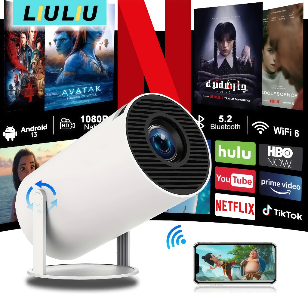 Projetor 4K HD 150 Polegadas Celular, Xbox, PS, Pc, Wifi HY300 Pro Magcubic Envio Imediato